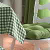 'Cotton Plaid' Reversible Solid Chairpad