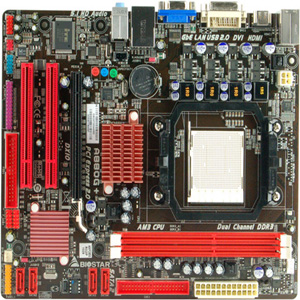 BIOSTAR A880G+ Socket AM3 AMD 880G+SB710 Chipset Dual Channel DDR3 1333/1066/800 MHz ATI Radeo...