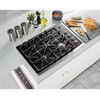 GE Profile 30 In. Built-In Gas-on-Glass Cooktop, Stainless Steel