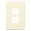 Leviton 1-Gang Midway Receptacle Plate, Ivory