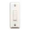 Heath Zenith Wired White Push Button With Lighted White Center Bar