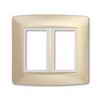 Euro Loft Retro-Fit Electrical Switch Plate Kit-Champagne, 2-Gang