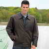 Casual Male Big & Tall® Men's 626 Blue Faux-leather Bomber