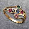 Tradition®/MD 10k Gold Family Ring with Genuine Birthstones