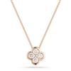 Round Diamond Necklace (.17 ctw) 14kt Rose Gold