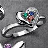 Tradition®/MD Sterling Silver Simulated Birthstones Daughter's Pride Ring