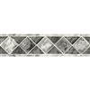 Sunworthy® 6¾'' H Black & Silver Contemporary Tile Border