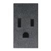 Euro Loft Modular Electrical Switch Plate Kit- Standard Receptacle - Black