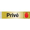 Klassen Bronze Metl-Stik sign - Prive 2 Inchx 8"