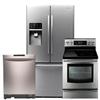 Samsung Tall Tub Dishwasher with 5.9 Cu. Ft. Range and 28.5 Cu. Ft. Refrigerator - Stainless Steel