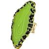 Nevada®/MD Lime Stone Shell Shape & Gold Plated Ring