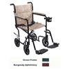 Drive Medical™ Drive Deluxe Flyweight Transport Chair, 17'' Green/Burgundy Plaid