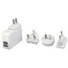 PURTEK Multi-Nation Travel Voltage Converter Kit, 220/240 VAC to 110/120 VAC, with 4 Plugs