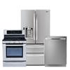 LG 27.5 Cu. Ft. Refrigerator with 5.4 Cu. Ft. Gas Range and Dishwasher