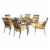7 Piece Steel Yorkshire Dining Set, with Cushions