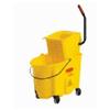 RUBBERMAID 33.3L WaveBraker Industrial Yellow Mop Bucket and Wringer System