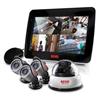 Revo America Professional 4 CH Combo unit with 1 12 IR Bullet camera and 2 12 IR Dome cameras.
