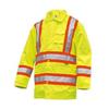 WORK KING Mens Small Hi-Visibility Fluorescent Yellow Rain Jacket