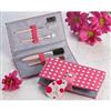 Artisano Designs Case Pack of Pretty in Pink Polka Dot Makeup Brush Kit