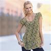 together®/MD Printed Embellished Tunic Top with Matching Cami