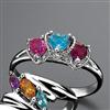 Daughter Ring with Genuine Birthstones