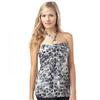 JOLIE Printed Foil Top With Ring Detail