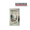 HOME BUILDER 72" x 80" Brass Mirror Sliding Door
