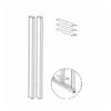 REGAL IDEAS 6 Pack 1-1/2" White Aluminum Wide Stair Railing Pickets, for 3' section