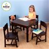 Universal Farmhouse Table and 4 Chairs - Espresso