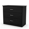 South Shore Freeport 3-Drawer Chest Pure Black