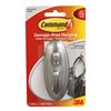 COMMAND 4" Brushed Nickel Plastic Traditional Large Hook