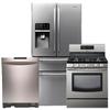Samsung 25.5 Cu. Ft. Refrigerator and 5.8 Cu. Ft. Range and Dishwasher - Stainless Steel
