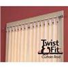 Twist 'n' Fit Curtain Rod, Nickel