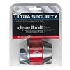 Ultra Security Single-Cylinder Deadbolt, Stainless Steel