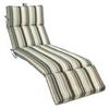 Tuscany Stripe Spa Chaise Lounge Cushion, Teal-Striped