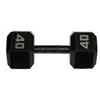 Cast Iron Hex Dumbbell, 40-lbs