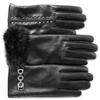 Women's Genuine Leather Fur-trimmed Glove