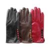 Women's Genuine Leather Side Buttons Glove