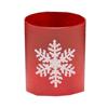 INGLOW Red Battery-Operated LED Snowflake Tealite Candle
