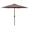 INSTYLE OUTDOOR 9' Chocolate Brown Tilt and Crank Market Umbrella