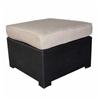 GRACIOUS LIVING Wicker Ottoman, with Cushion