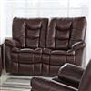 'Stark' Faux-Leather Reclining Love Seat