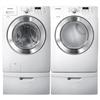 Samsung 4.1 Cu. Ft. Front Load Washer With Heater & 7.3 Cu. Ft. Electric Steam Dryer - White