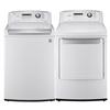 LG 5.4 Cu. Ft. Top Load HE Washer with WaveForce and 7.3 Cu. Ft. Dryer - White