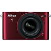 Nikon 1 J3 14.2MP Compact System Camera with 10-30mm VR Lens Kit - Red