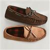 Arnold Palmer™ Suede Leather Moccasin-Style Slipper