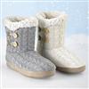 Nevada®/MD Cable-Knit Bootie Slipper For Women