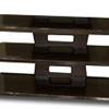 Techcraft 50" Wide Walnut veneer flat panel stand with Black glass and Black metal braces (Xii50W)