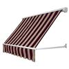 Beauty-Mark 7 Feet MESA Window Retractable Awning 24" height x 24" projection - Brown/Tan Stripe