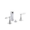 Kohler Finial Traditional Bidet Faucet With Lever Handles And Matching Handle Inserts